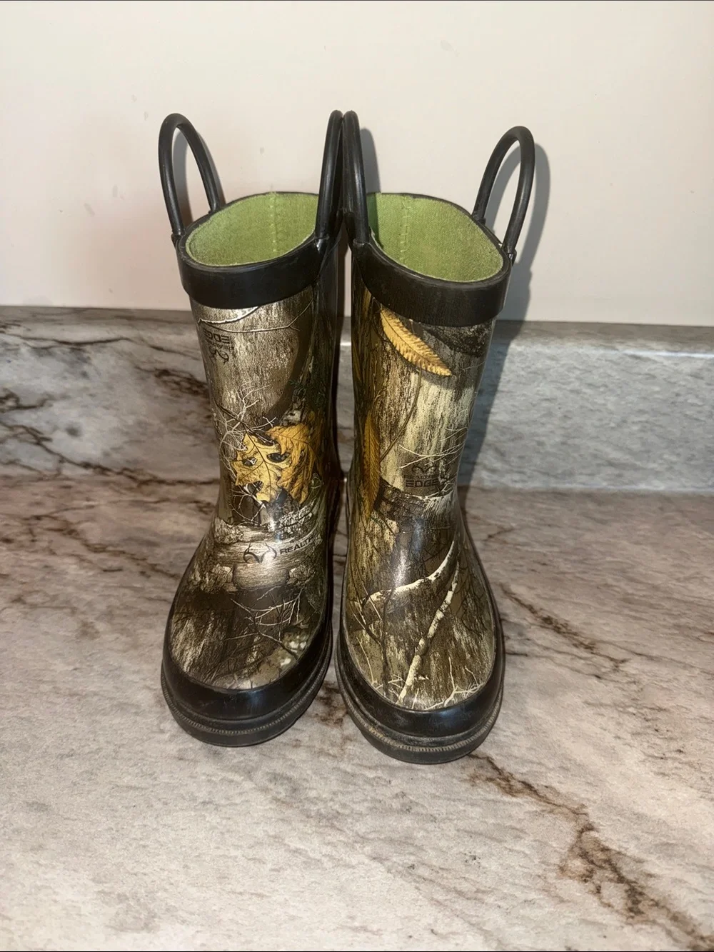 Magellan Outdoors Kids Camo Rain & Snow Boots with Green Lining